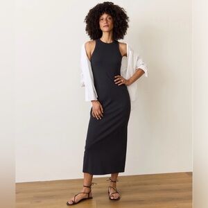 NWT Peruvian Connection Ibiza Dress  Large grey Lexi Rib Sun-In Dress maxi